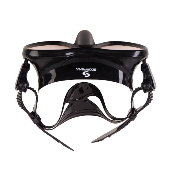 Маска с просветленным стеклом Scorpena N черная