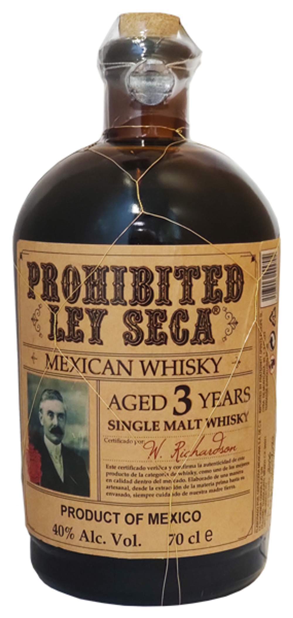 Виски Prohibited Ley Seca 3 years 40% 0,7л