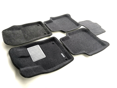 Коврики салона для SKODA Kodiaq (2017-) Euromat 3D Business серые. Арт. EMC3D-004512G