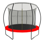 Батут детский с сеткой, диаметр 12 фт