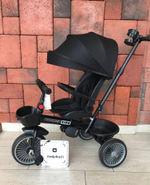 Велосипед 3-х колесный "Ракета 251" Черный (колеса EVA, 2 корзины, подставка для ног,скл. козыр