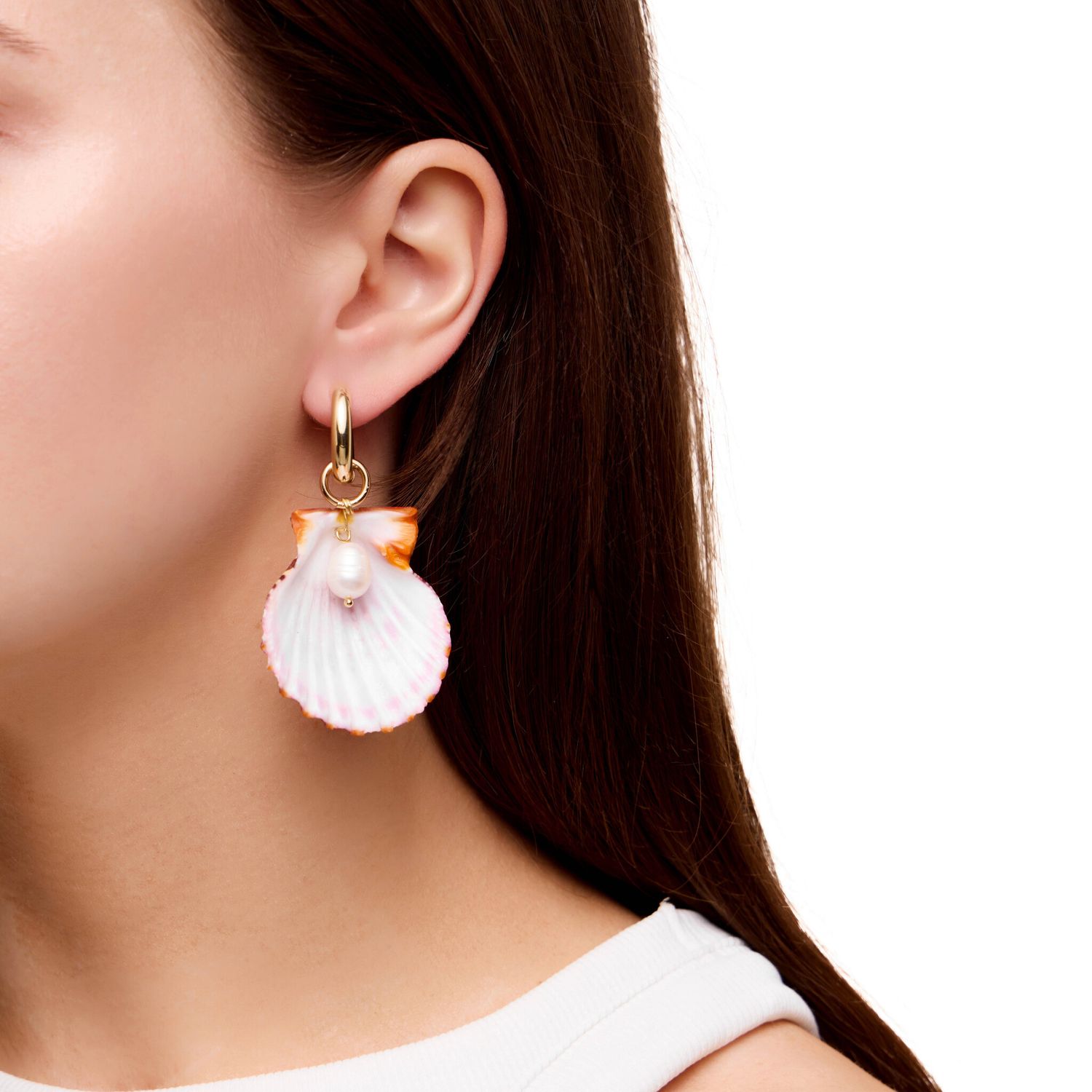 Серьга/подвеска на купальник Pink Shell Earring