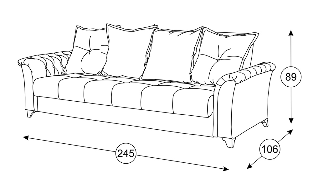 Диван-книжка с нулевой стеной «Гармония»