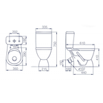 Унитаз-компакт  "Лира" коричневый декор