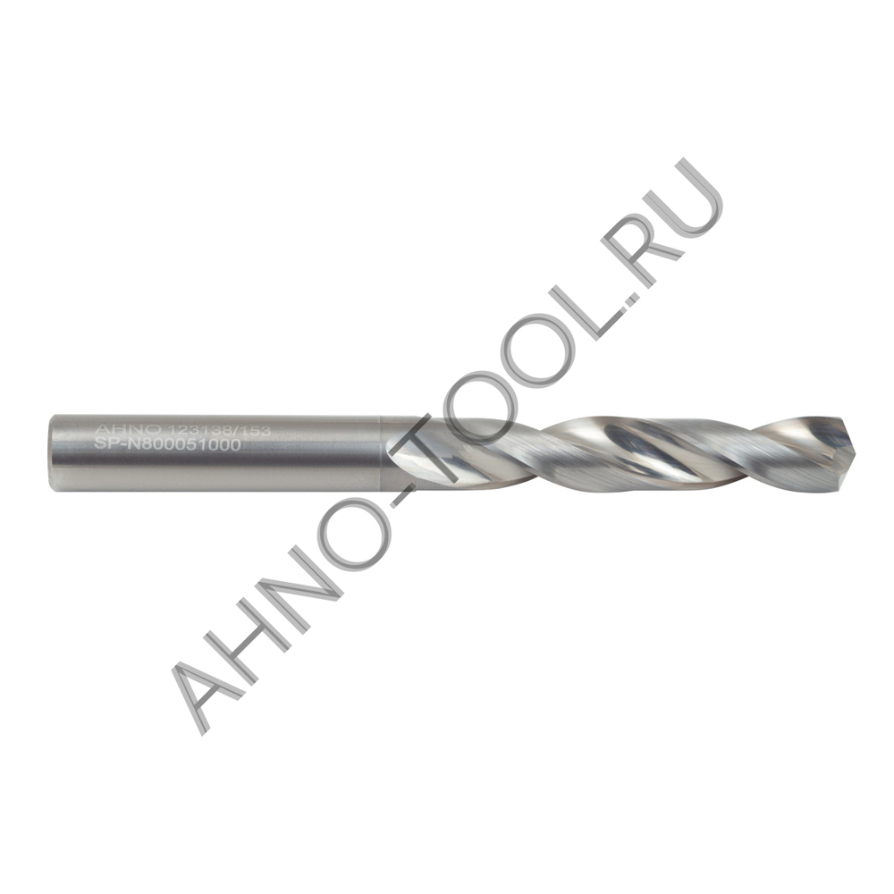 Сверло 10.0мм  твердосплавное 5D без подвода СОЖ. SP-N800051000 VHM AHNO по алюминию и  цвет.металла