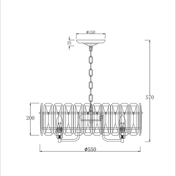 Подвесная люстра Escada Nerissa 2115/8S Chrome