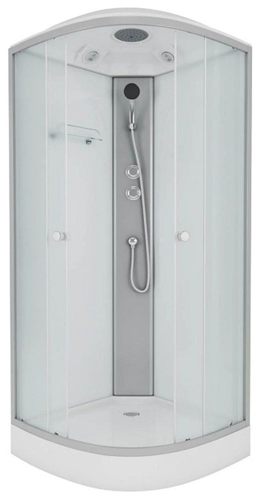 Душ.каб. NG- 4303-14 (800х800х2200) низкий поддон(13см) стекло МАТОВОЕ 3 места