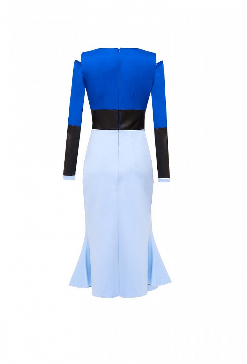 Платье с юбкой годе голубое 12-01-19FW