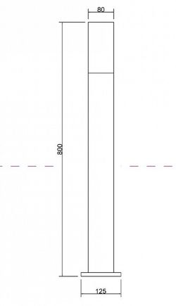 Наземный низкий светильник Maytoni Willis O418FL-01B1