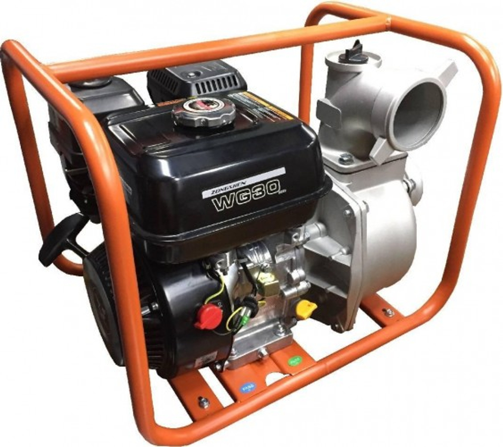 Мотопомпа бензиновая ZONGSHEN WG 30 для слабозагрязненной воды 1T90SWG30