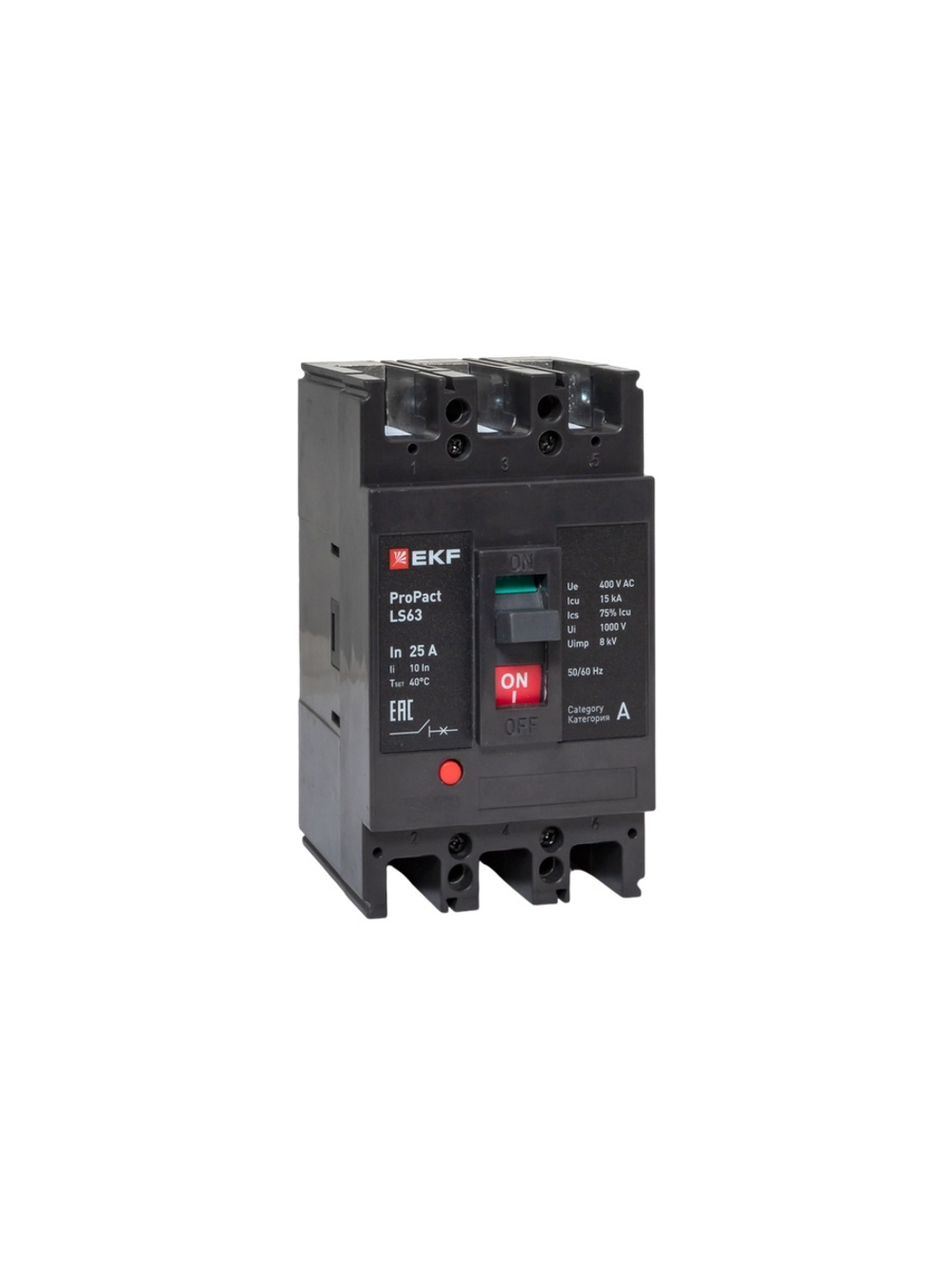 Выключатель автоматический 3п 25А 15кА LS63 ProPact EKF mccb-63-15-3-25-ls