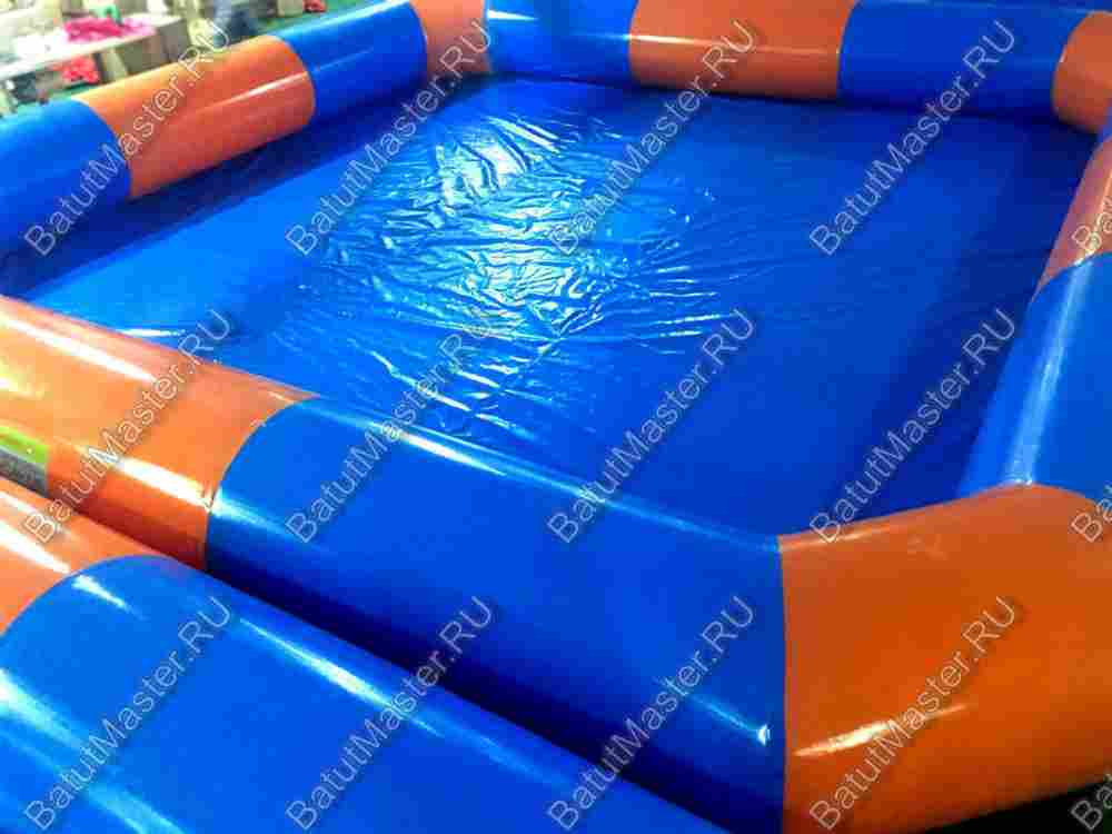 Прямоугольный надувной бассейн "Полосатик" 6*6*0.65 м