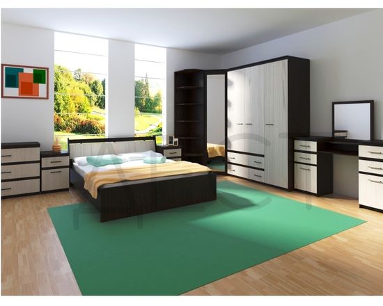 Шкаф угловой ВЕНА с зеркалом левый