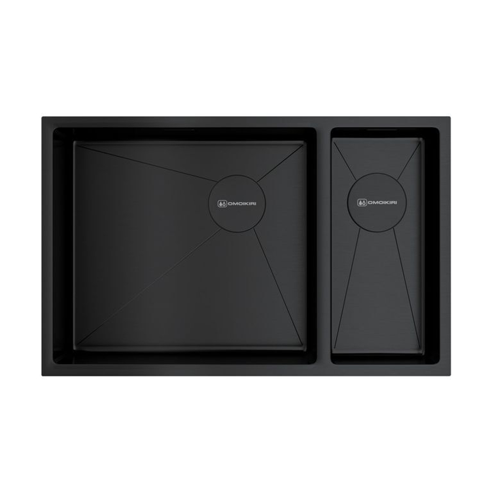 Кухонная мойка Omoikiri Taki 69-2-U/IF-GB-L Side нерж.сталь/графит 4997050