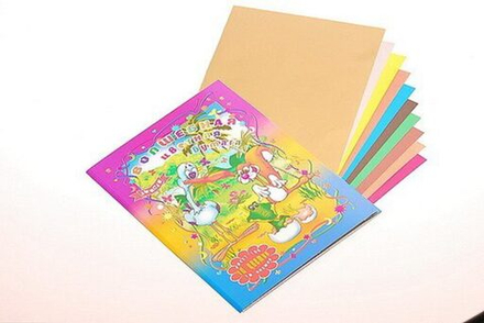 Бумага цв. А4 8цв.+2(зол.+сер.) 10л. немелов., офсет., одностор., пл. 100 гр/м2 "Волшебная"