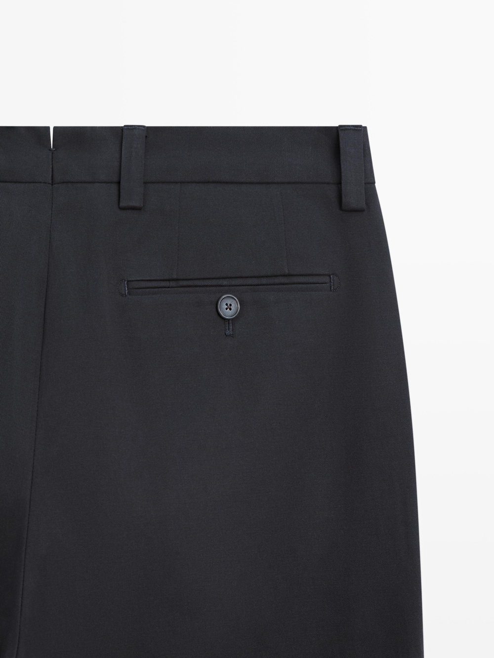 Massimo Dutti Брюки Barrel Fit приталенного кроя, темно-синий