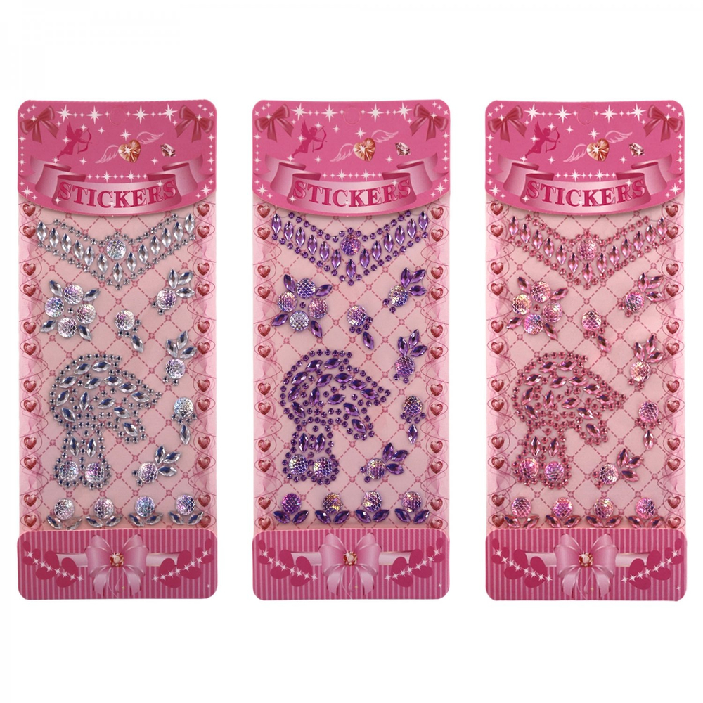 Наклейки-стразы Alingar, акриловые, " Разноцветный зайчик", пакет с европодвесом