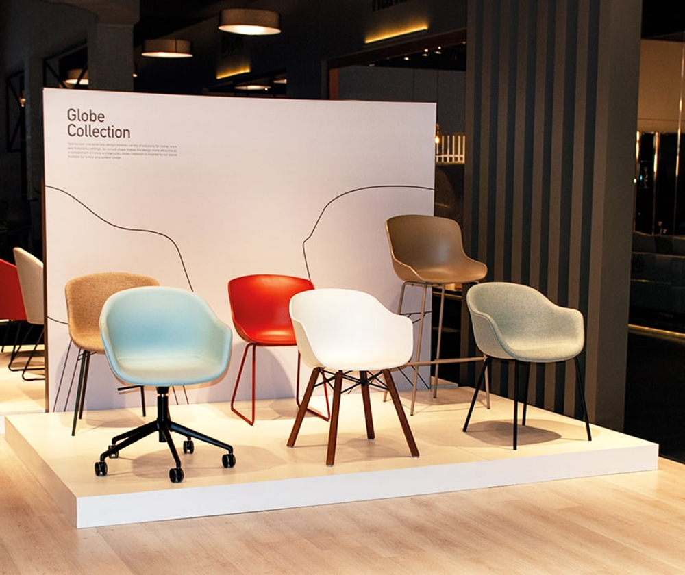 Кресло офисное для посетителей Papatya Globe-K Swivel, белый