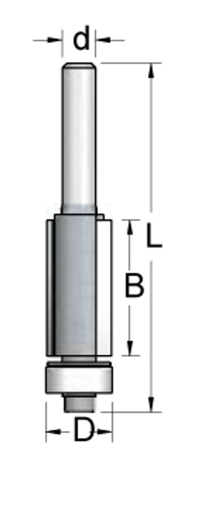 Фреза обгонная с нижним подшипником F2  D12,7 F261272