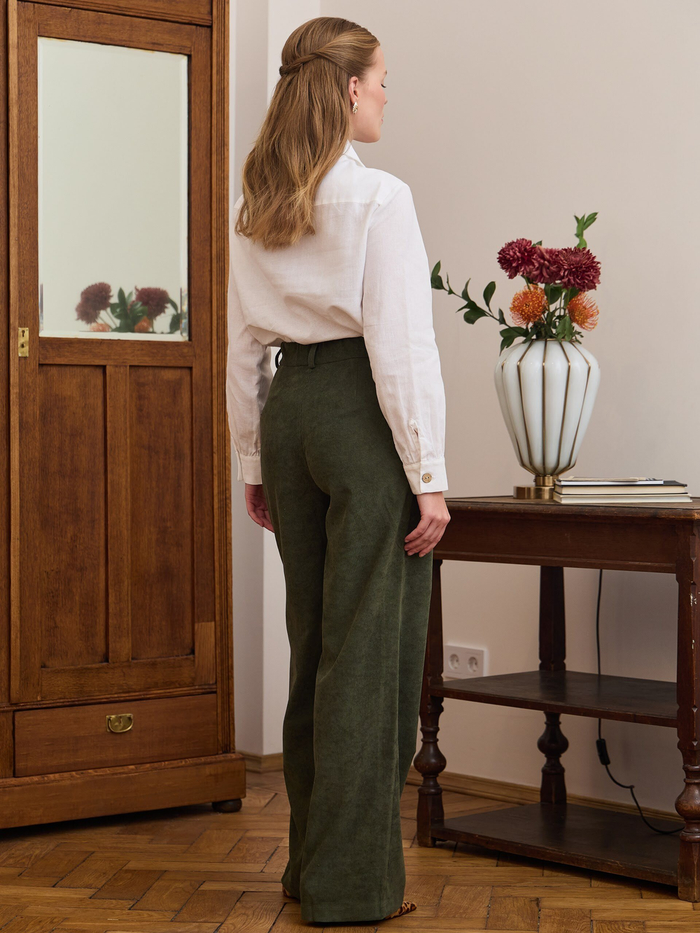 Брюки палаццо вельветовые