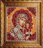 Принт-И15в Ткань с нанесенной авторской схемой Богородица Казанская