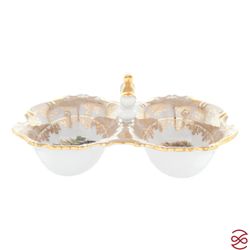 Менажница 2 секции Queen's Crown Aristokrat Охота бежевая 26 см