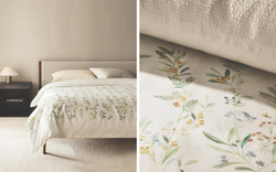 Пододеяльник Zara Home сатин, хлопок 100%, с цветочным принтом, 7118/088