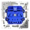 Розетка встраиваемая VOLTUM S70 с заземлением 16А, (шелк)