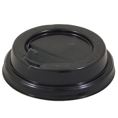 Крышка для стакана (d-80 мм) закрытый питейник ЧЕРНАЯ "Чайковский пластик" (100/1000 шт.)