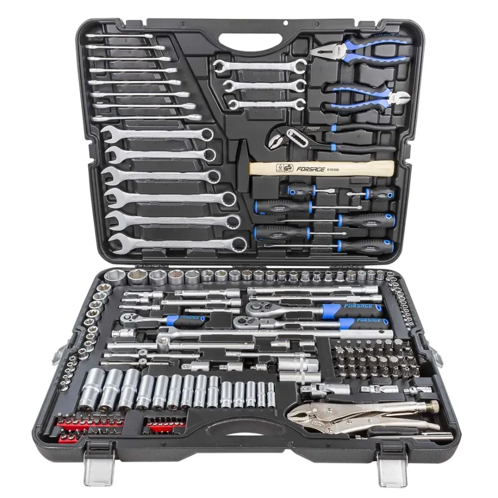 Набор инструментов 180пр. 1/4''3/8''1/2''(6гр.)(4-32мм) Forsage F-41802-5
