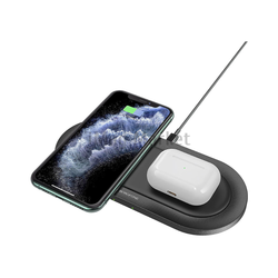 Беспроводное зарядное устройство Borofone BQ7, 18W, 2A + кабель USB - Type-C, 1м, черный