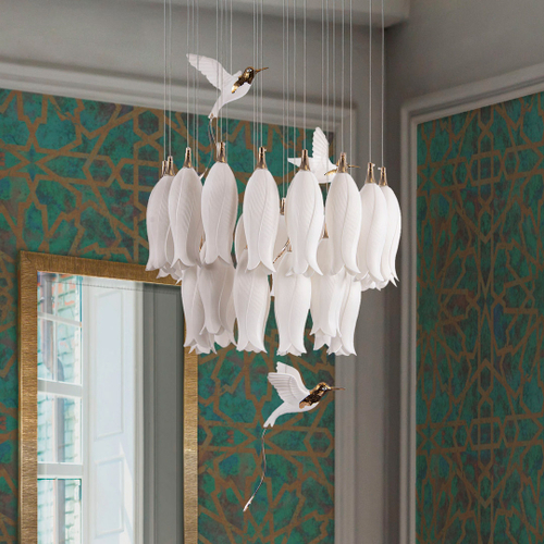 Люстра Cloyd ARGANA C30 / Ø60 см - керамика - E14 - белый (арт.11236)