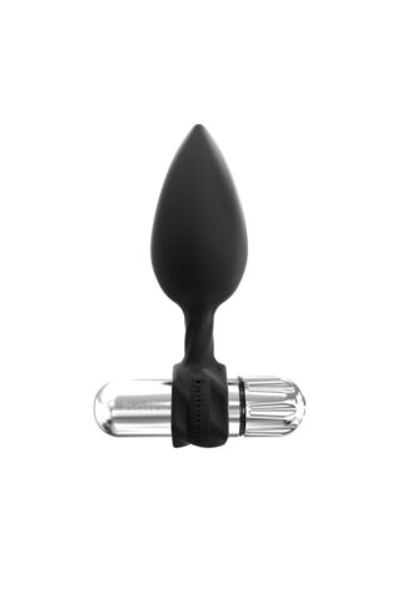 Набор из 3 анальных плагов и вибропули Bathmate Anal Training Plugs VIBE (Цвет: черный с серебристым)