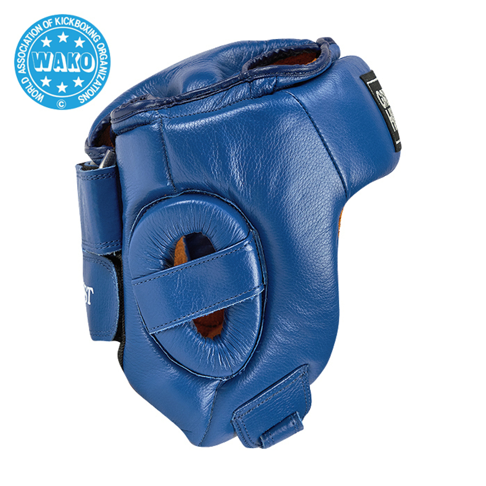HGB-4016w Кикбоксерский шлем BEST WAKO Approved синий