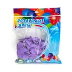 Шар воздушный пастель Alingar, №10, фиолетовый, 100шт/уп, пакет с европодвесом