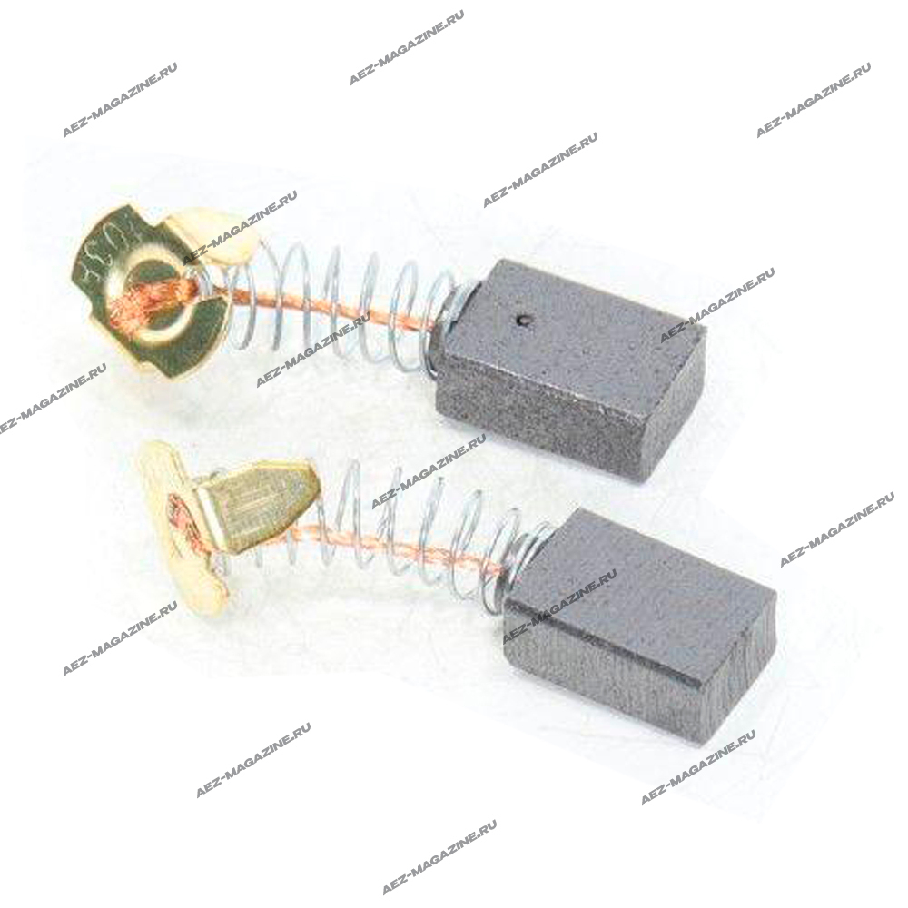 Электроугольная щетка 6х10х14,5 Пружина, пятак-уши (для МАКИТА СВ 105) в коробочке