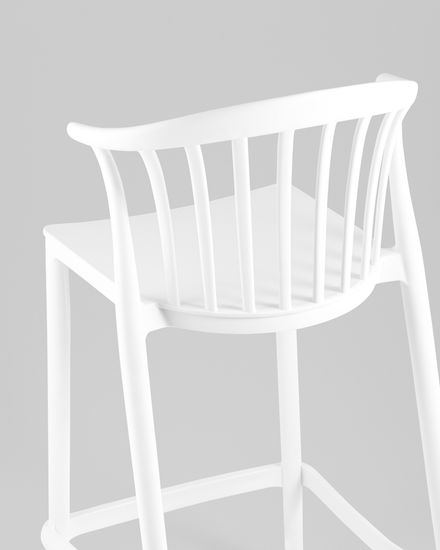 Стул полубарный Campo пластик белый