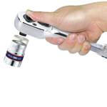 KING TONY (3752-09G) Трещотка 3/8", 235 мм, 72 зубца, дисковый механизм, поворотная голова с кнопкой