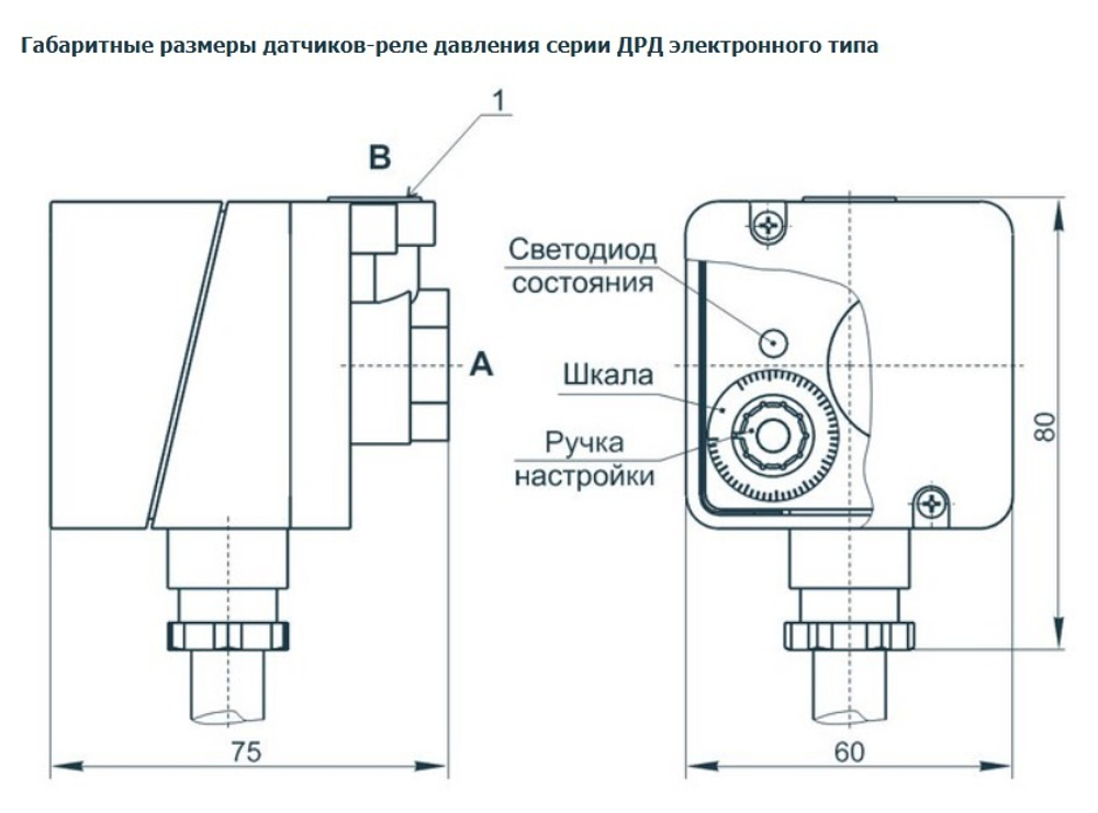 Датчик-реле давления ТЕРМОБРЕСТ ДРД-Е-1000
