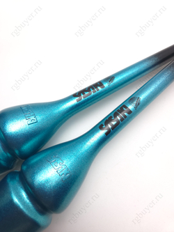 Булавы Sasaki 40,5 см Metallic Glitter: B×SEG (Black×SeaGreen)