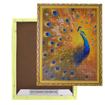 Алмазная мозаика Alingar, на подрамнике, с полным заполнением, (глянц), 40х50 см, 25 цветов, "Павлин"