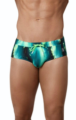 Зеленые плавки-брифы с принтом Torry Verde Swimsuit Brief (Размер: M) (Цвет: зеленый)