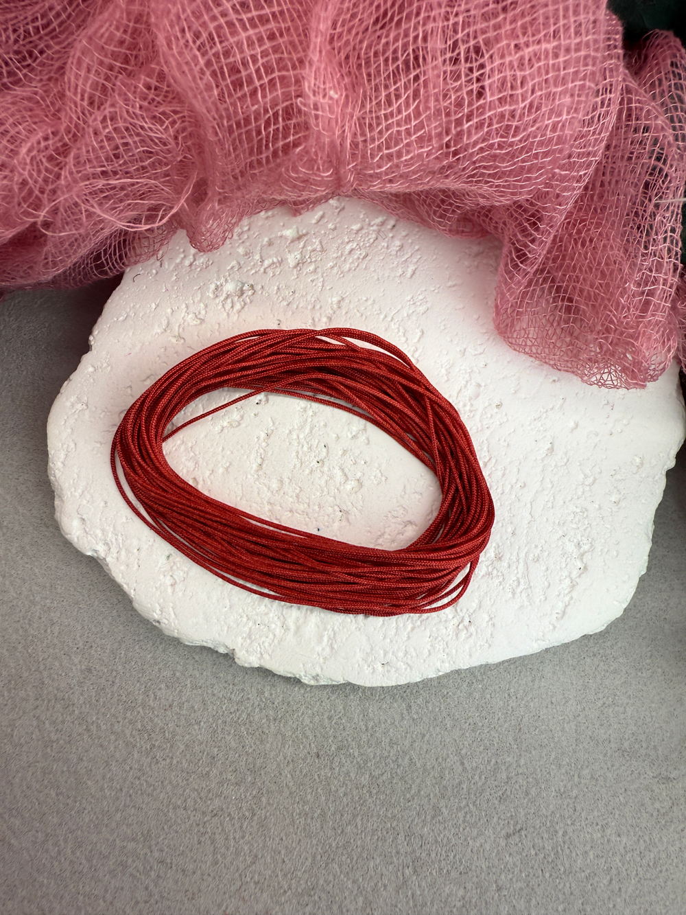 Шнур для плетения браслетов 0,6 мм, Кирпичный (5 м)