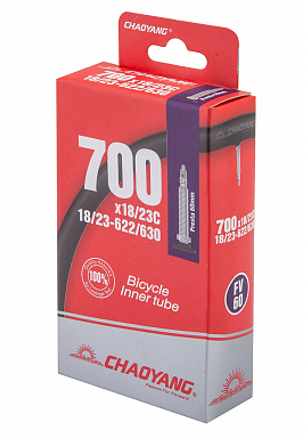 Велокамера 700x18/23C вентиль Presta 60мм CHAOYANG/STELS, в инд. упаковке