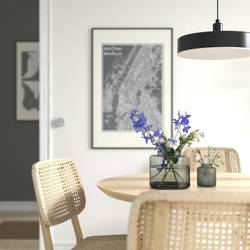 IKEA KONSTFULL  (ИКЕА КОНСТФУЛЛ)  -  Ваза, серая, 16 см