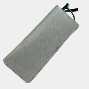 Футляр для очков Lunette Easy из натуральной кожи теленка, стального цвета