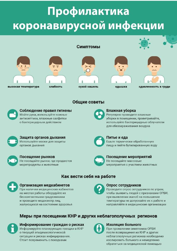 Наклейка Профилактика коронавирусной инфекции