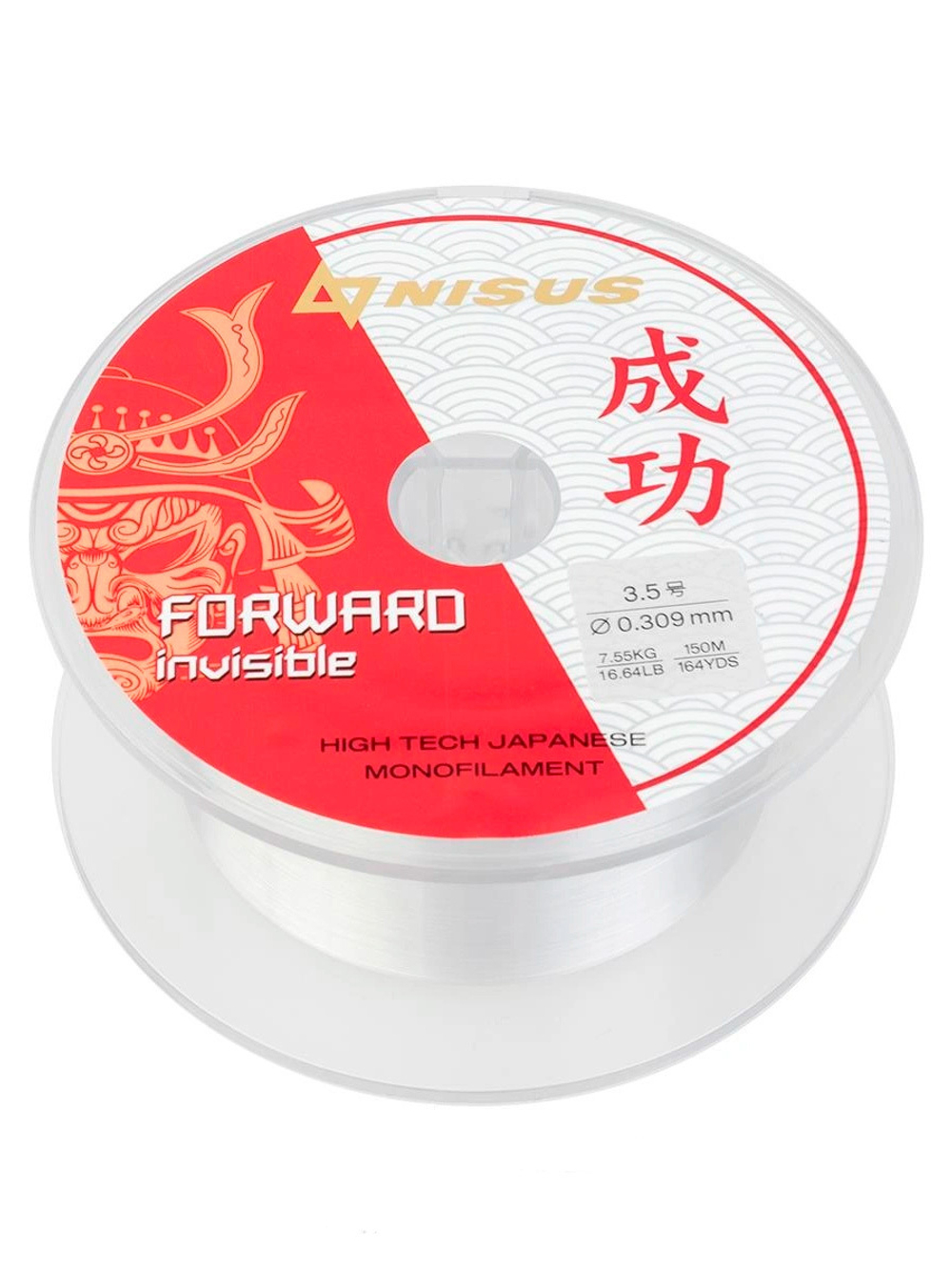 Леска для рыбалки Nisus FORWARD Invisible Nylon Transparent 0,286mm/300m (N-FI-0286-300)