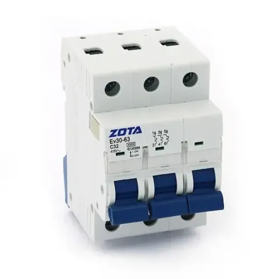 Автомат ZOTA Ev30-63 3П 32А С без перемычки 37923