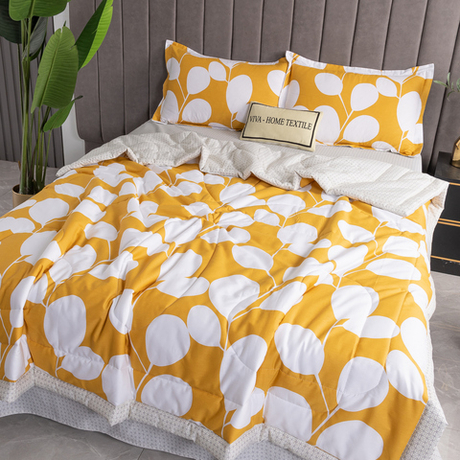 Комплект постельного белья Сатин с Одеялом 100% хлопок 160x80 на резинке OBR077